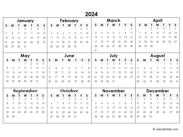2024 Calendar – Free Stuff App