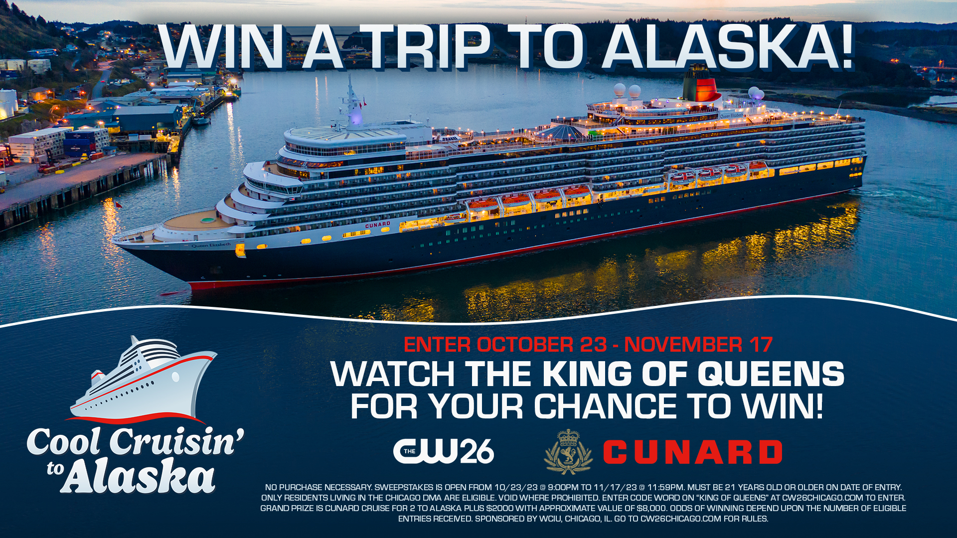 Travel & Leisure Sweepstakes for a chance to win a 5,000 Alaskan